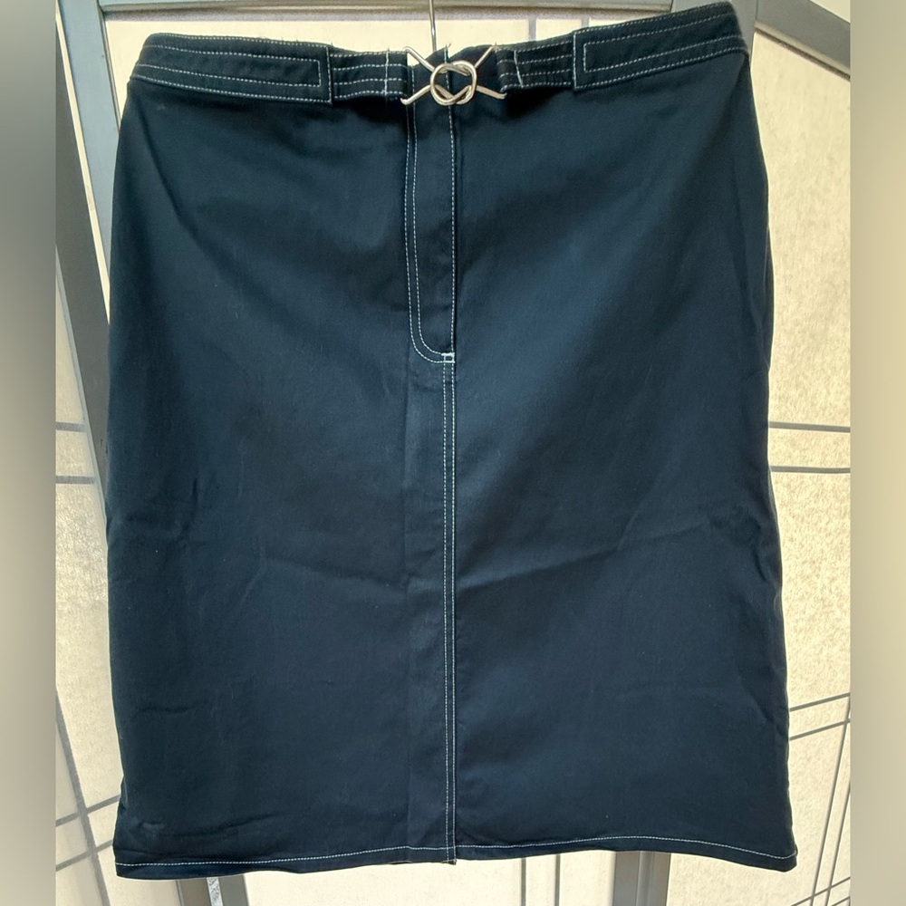 The Limited Gray/blue Pencil Skirt with Stitch Detail